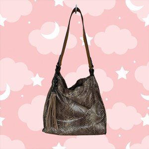 Sondra Roberts Faux Snakeskin Iridescent Shoulder bag